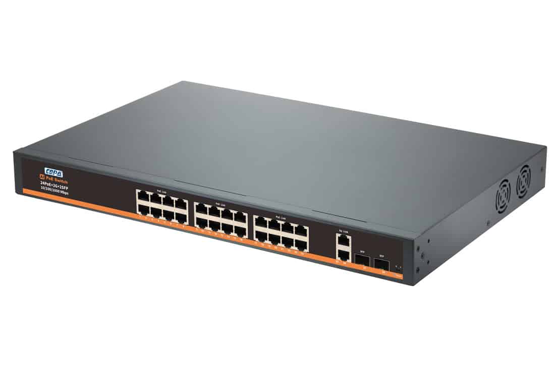 סוויצ' 24+2+2 PoE 400W 1G