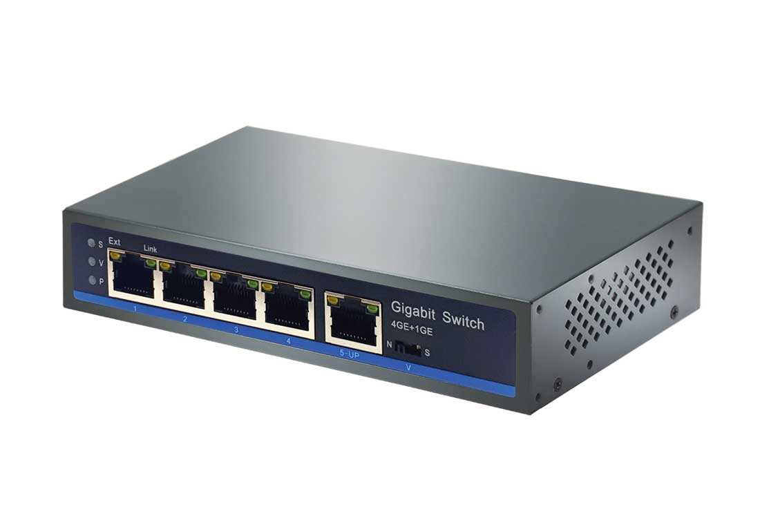 סוויצ' מפצל PoE 4+1 1G