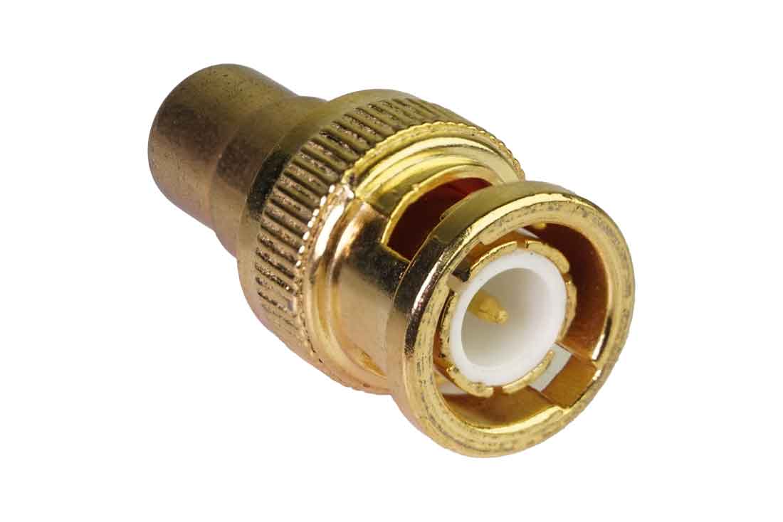 מעביר משקע RCA לתקע BNC זהב