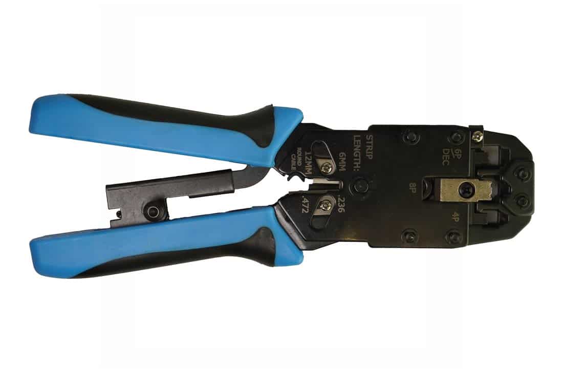 לוחץ ראצ'ט RJ45/RJ11 עם מגלף וקטר