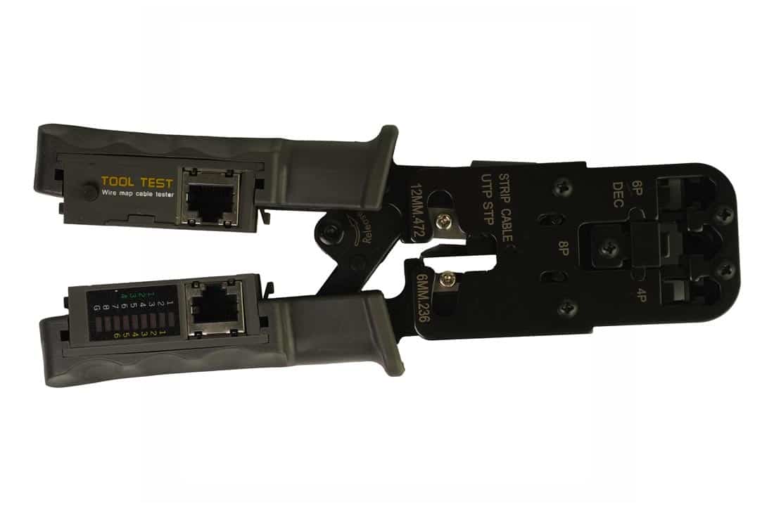 לוחץ RJ45 משולב בודק רשת