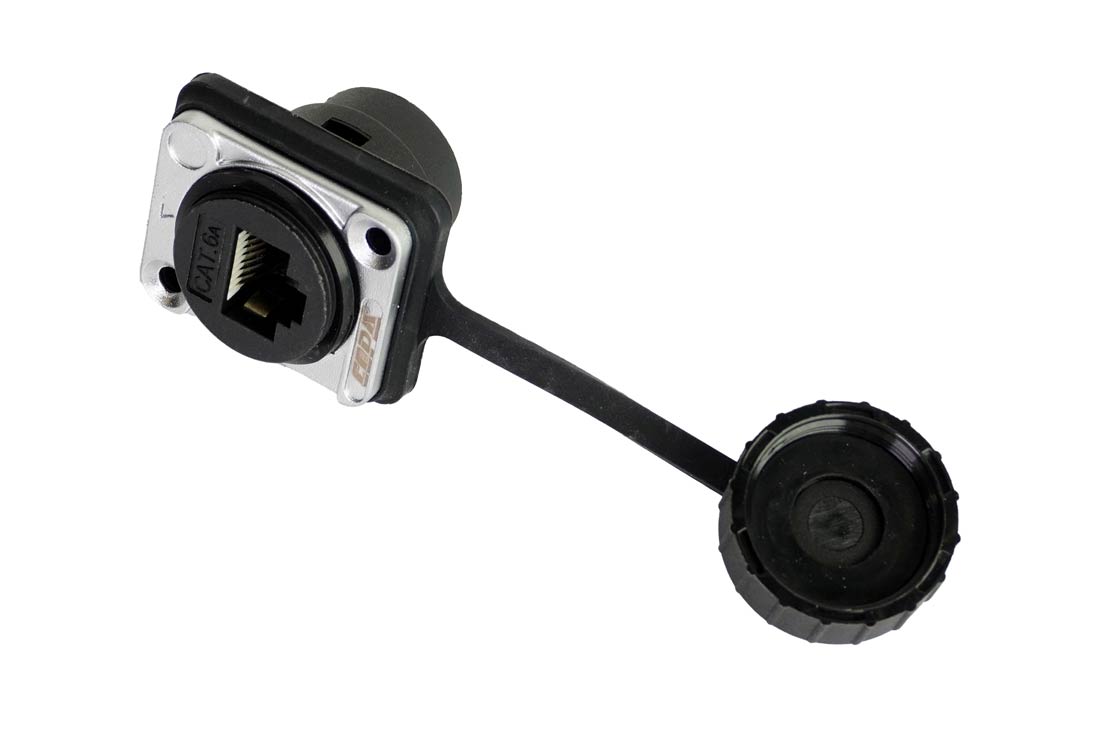 מעביר RJ-45 CAT-6A במסגרת XLR בתקן IP67