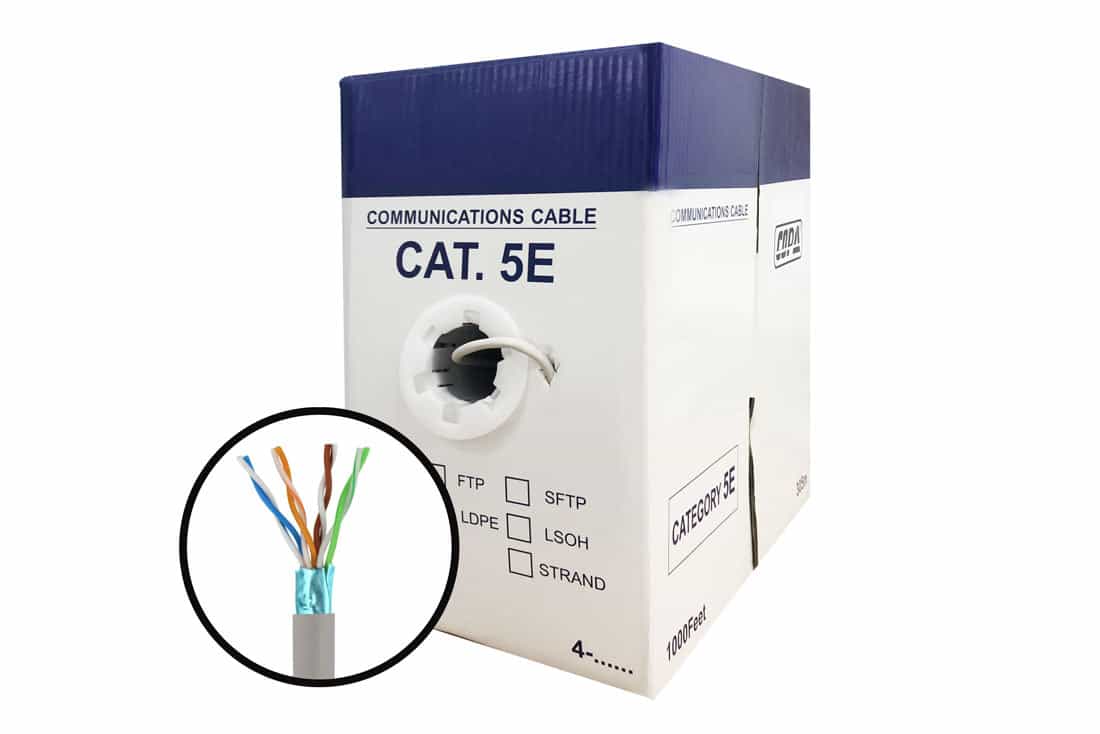 כבל תקשורת F/UTP CAT5E נחושת מלא במטר רץ