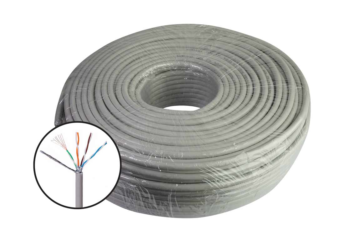 כבל תקשורת F/FTP CAT6 נחושת מלא במטר רץ