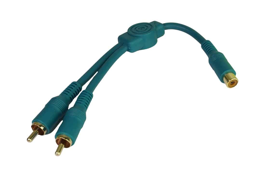 כבל מעביר משקע RCA ל2 תקע RCA