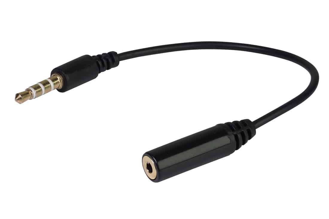 מעביר משקע AUX 2.5mm לתקע AUX 3.5mm TRRS