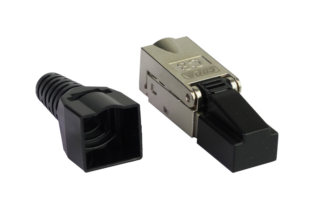 תקע RJ-45 לחיצה מהירה CAT8 כולל מכסה