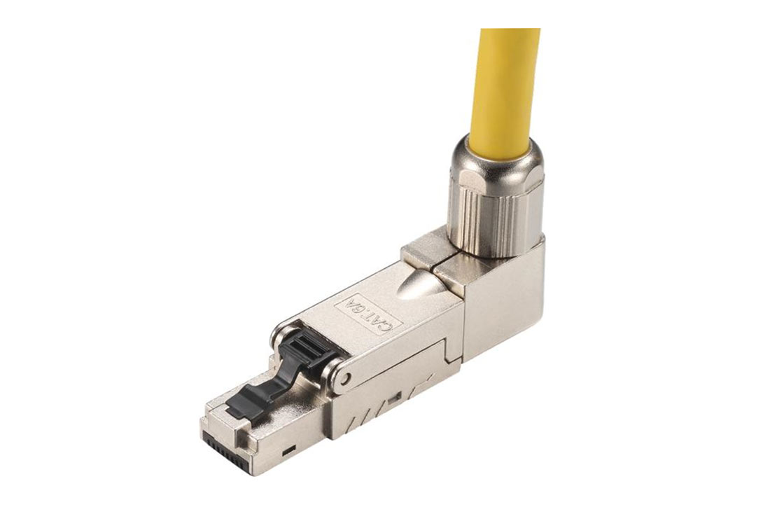 תקע RJ-45 מקצועי CAT6A/7 הידוק אחורי וחיבור 360