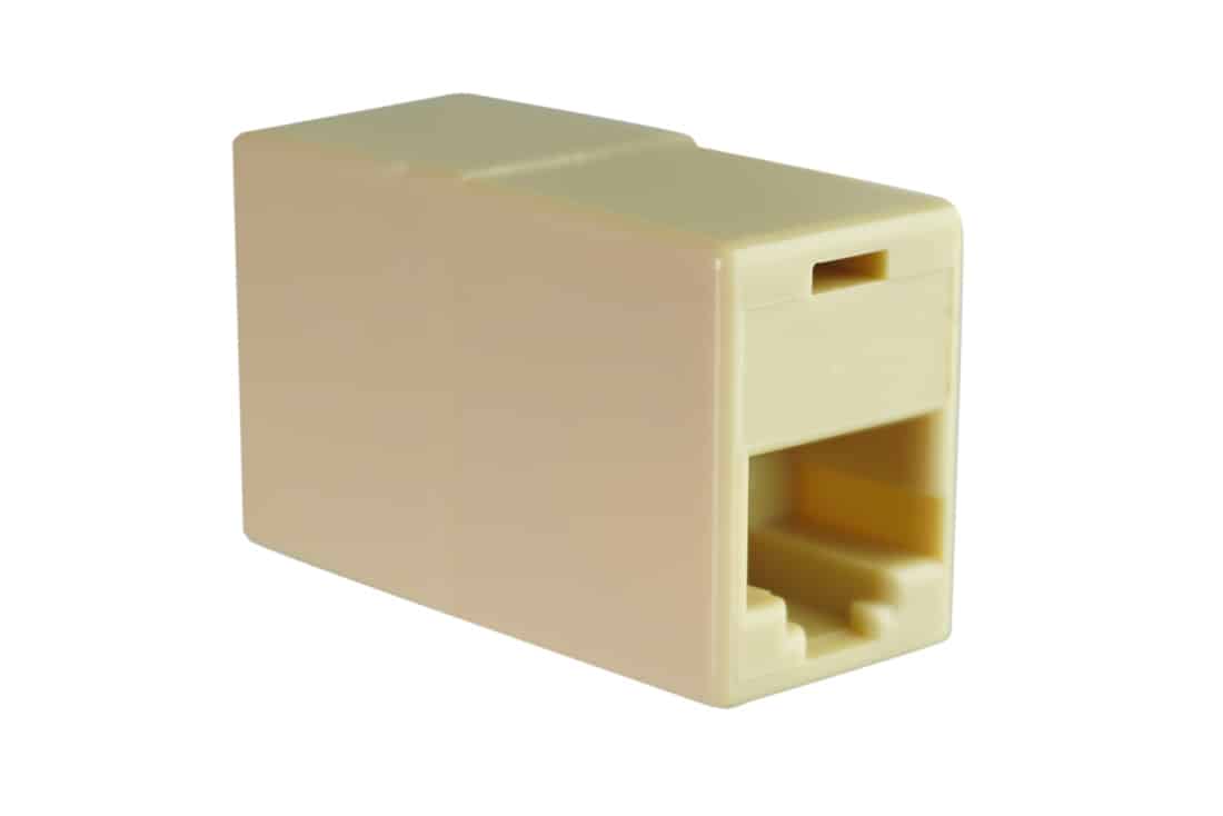 מעביר 2 שקע RJ-45 פלסטיק