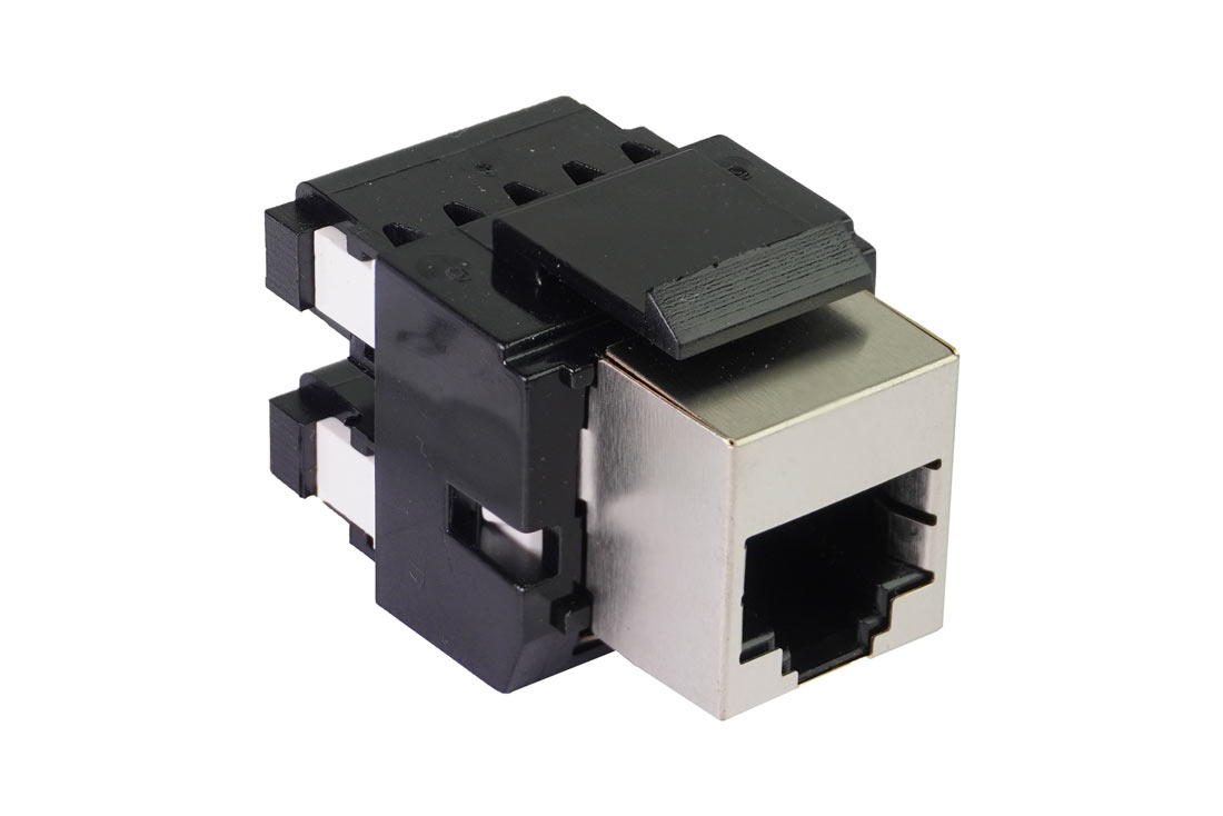 שקע קיסטון RJ-45 מסוכך CAT-5E