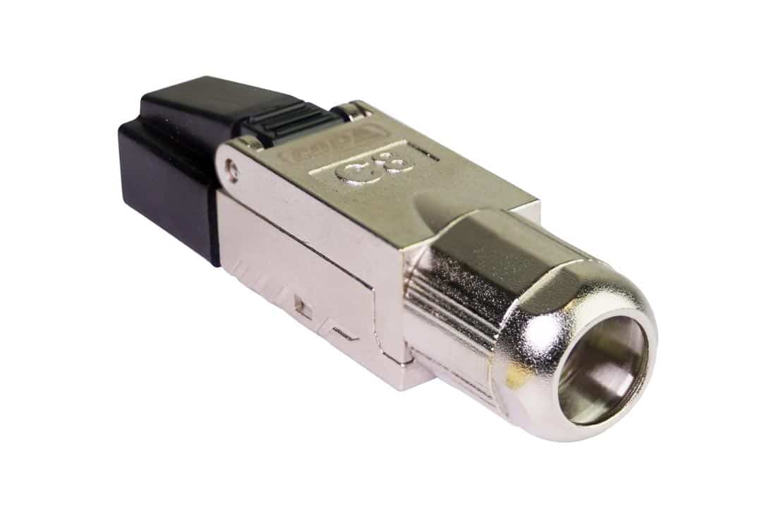 תקע RJ-45 לחיצה מהירה CAT8 כולל הברגה