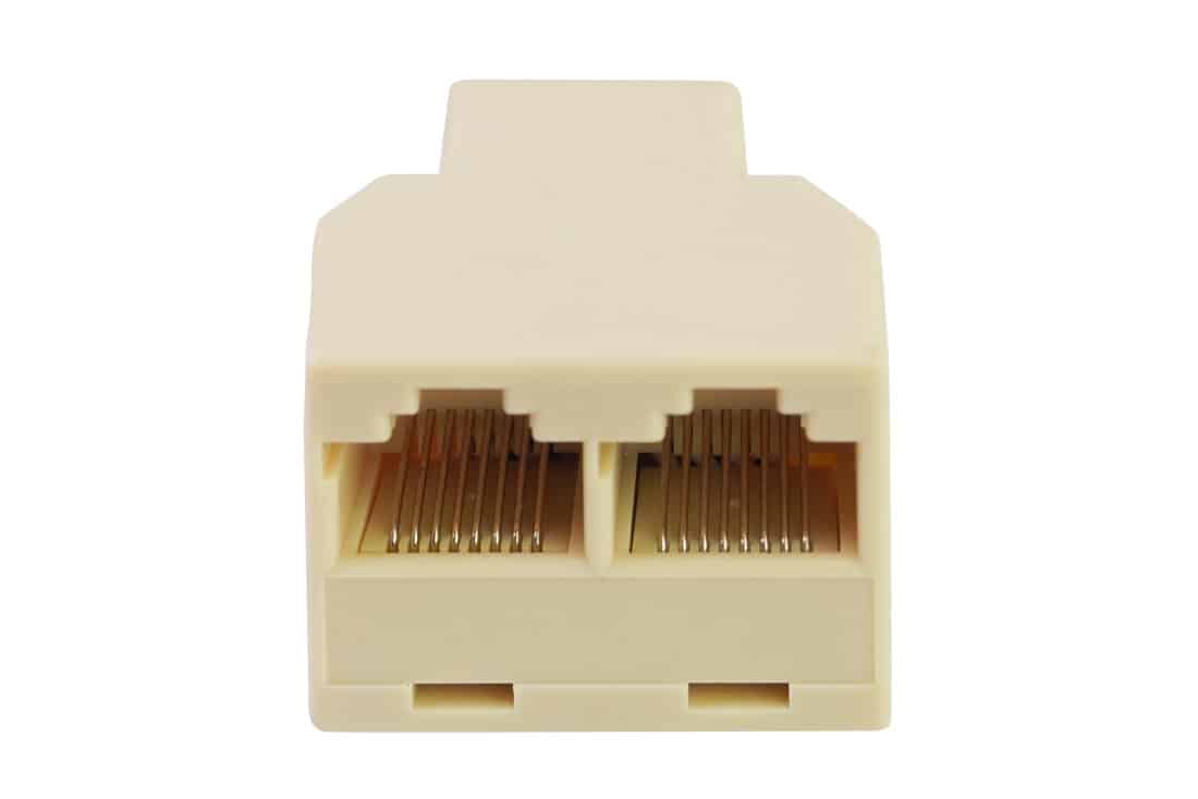 מעביר 2 שקע RJ45 לשקע RJ45