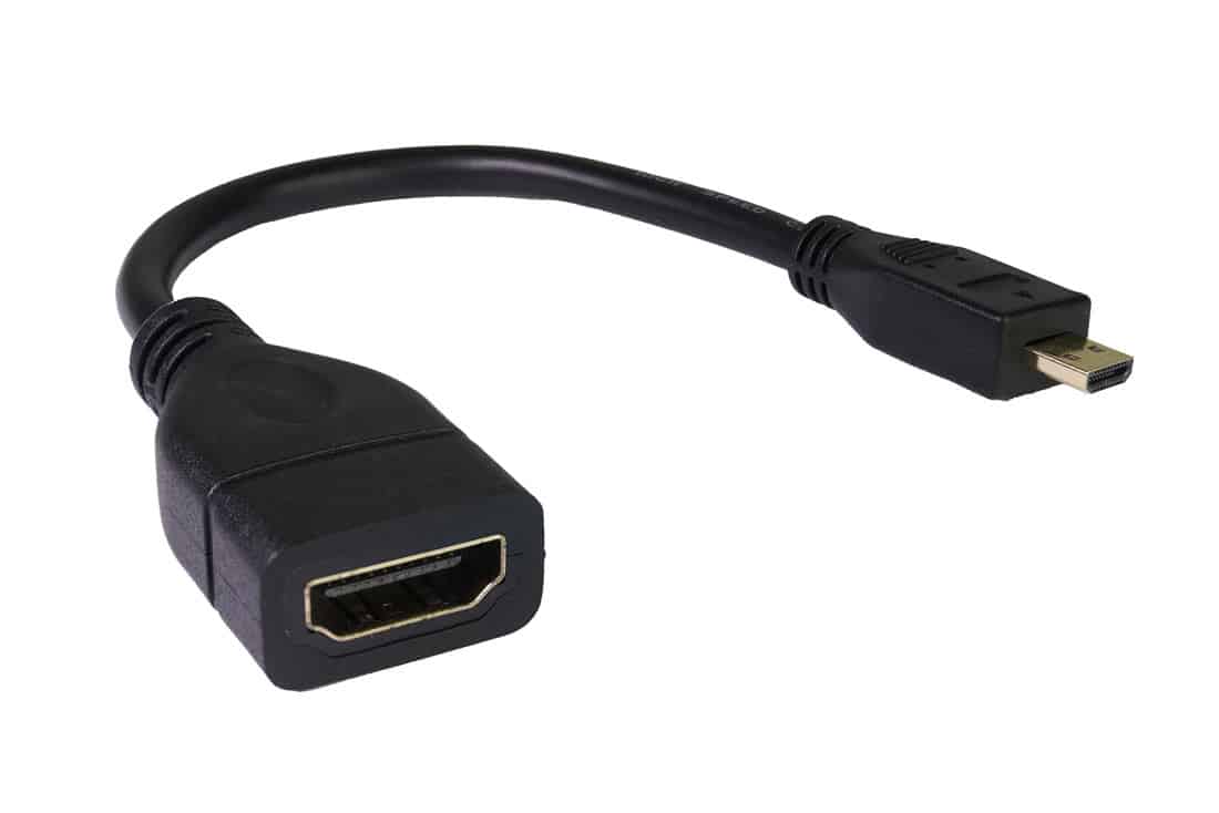 מעביר שקע HDMI למיקרו HDMI כבל קצר