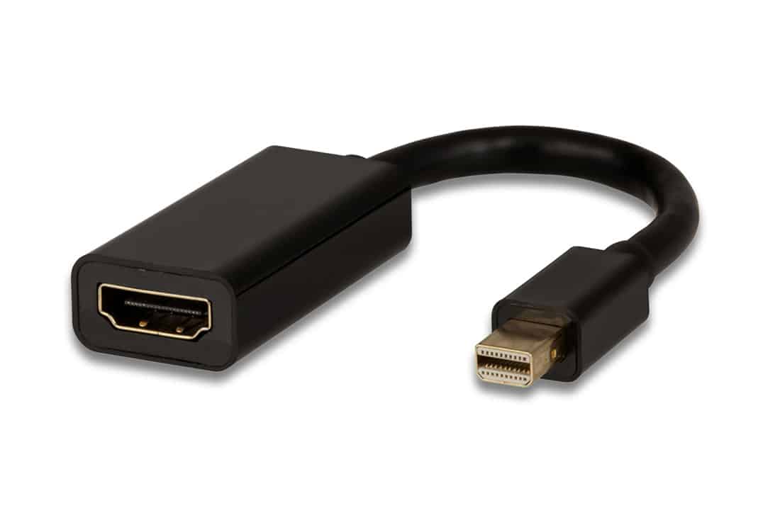 מעביר מיני DP ל- HDMI תומך 1080P