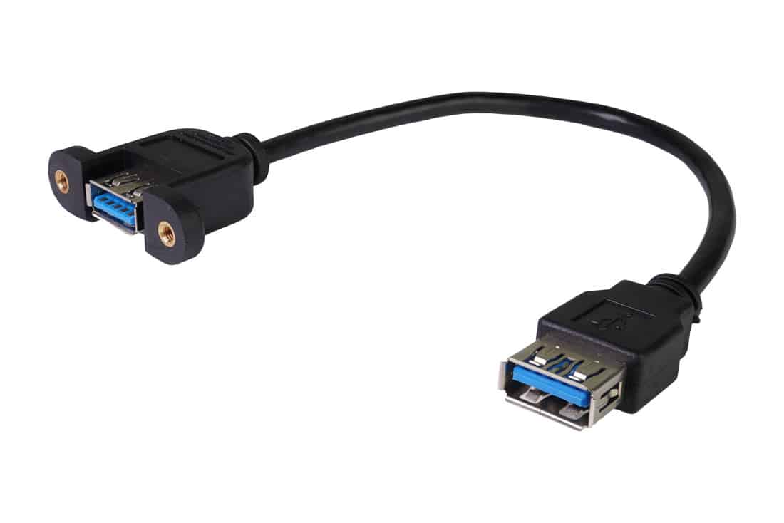 כבל USB3.0 שקע-שקע לפנל/שאסי באורך 0.2 מ' A-A
