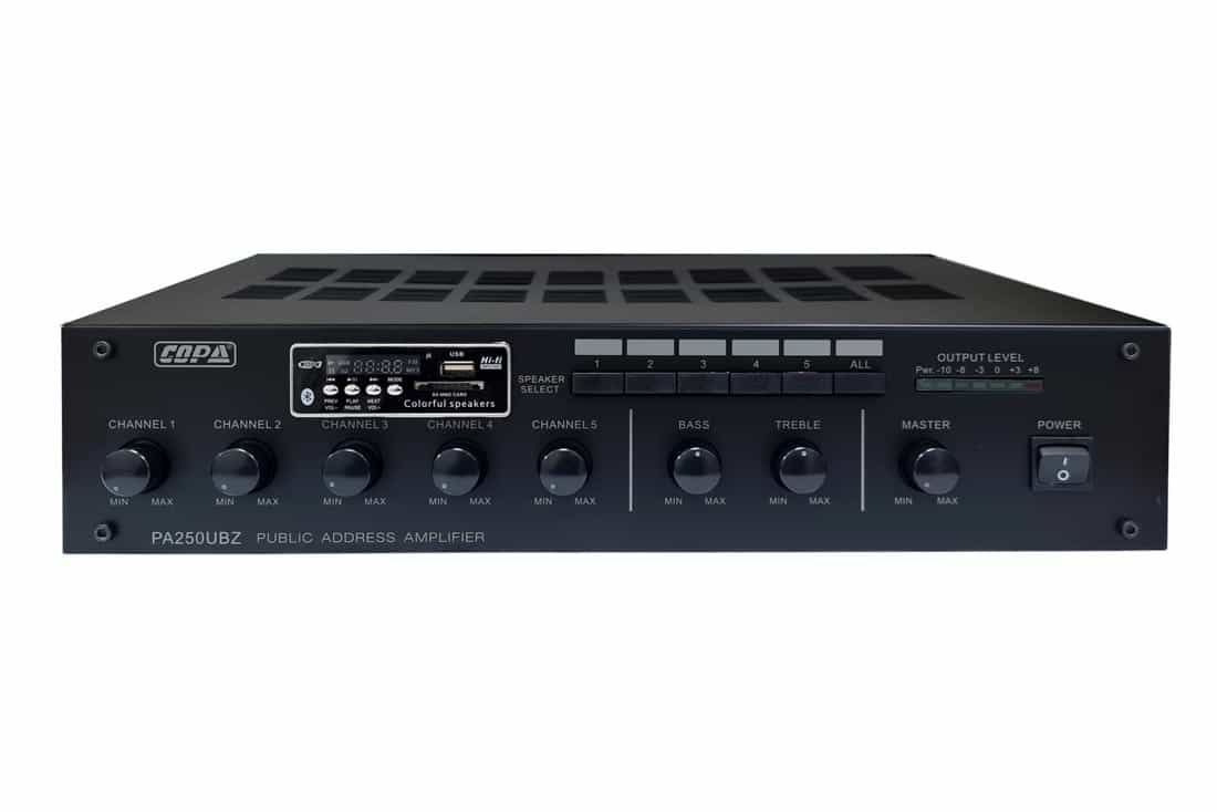 מגבר מיקסר 250/400/600W כולל 5 אזורים ונגן