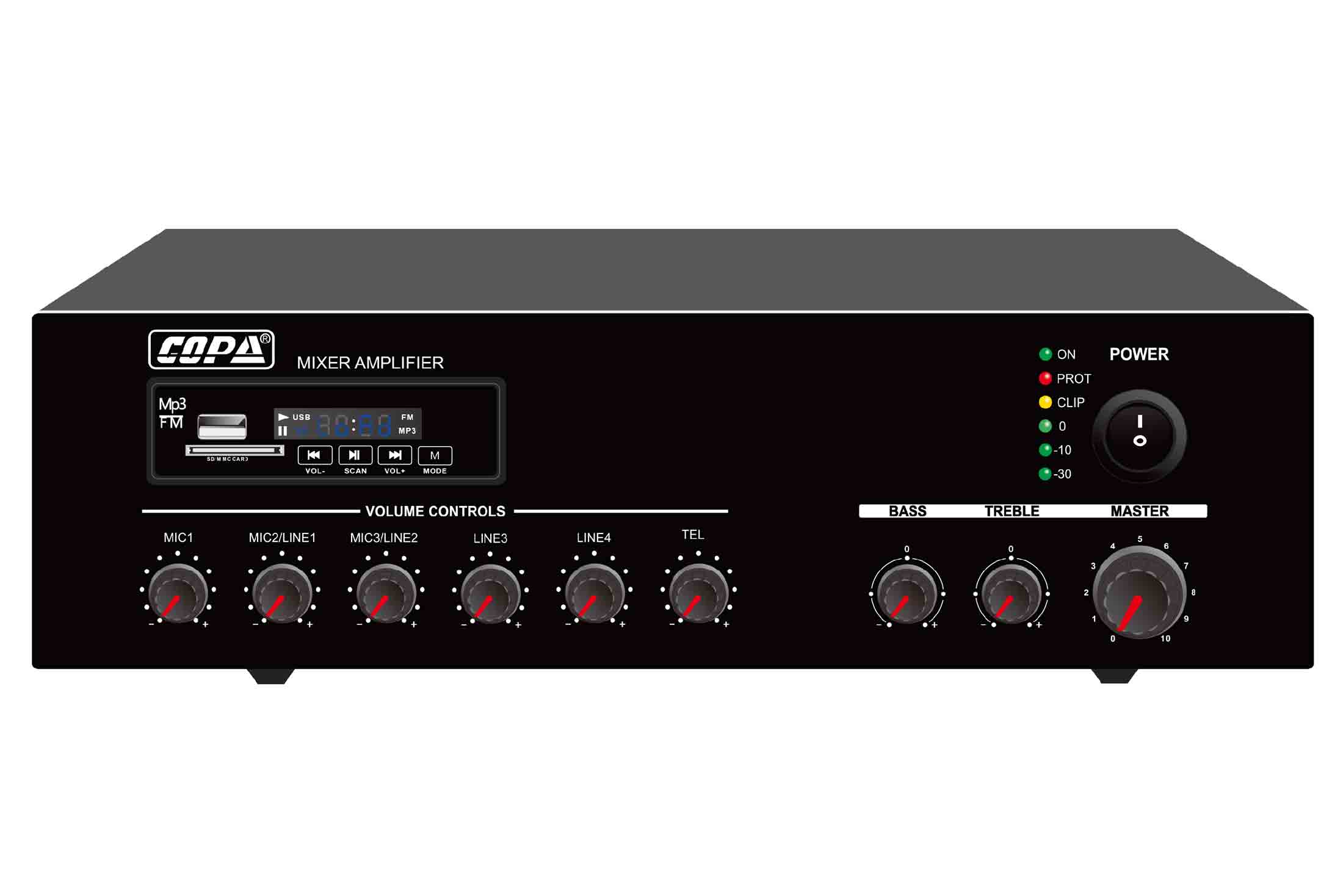מגבר מיקסר מיני 60/120W כולל נגן