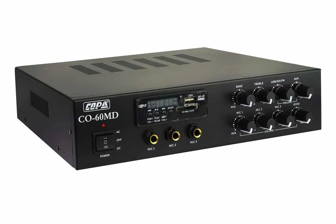 מגבר מיקסר מיני 30/60W כולל נגן