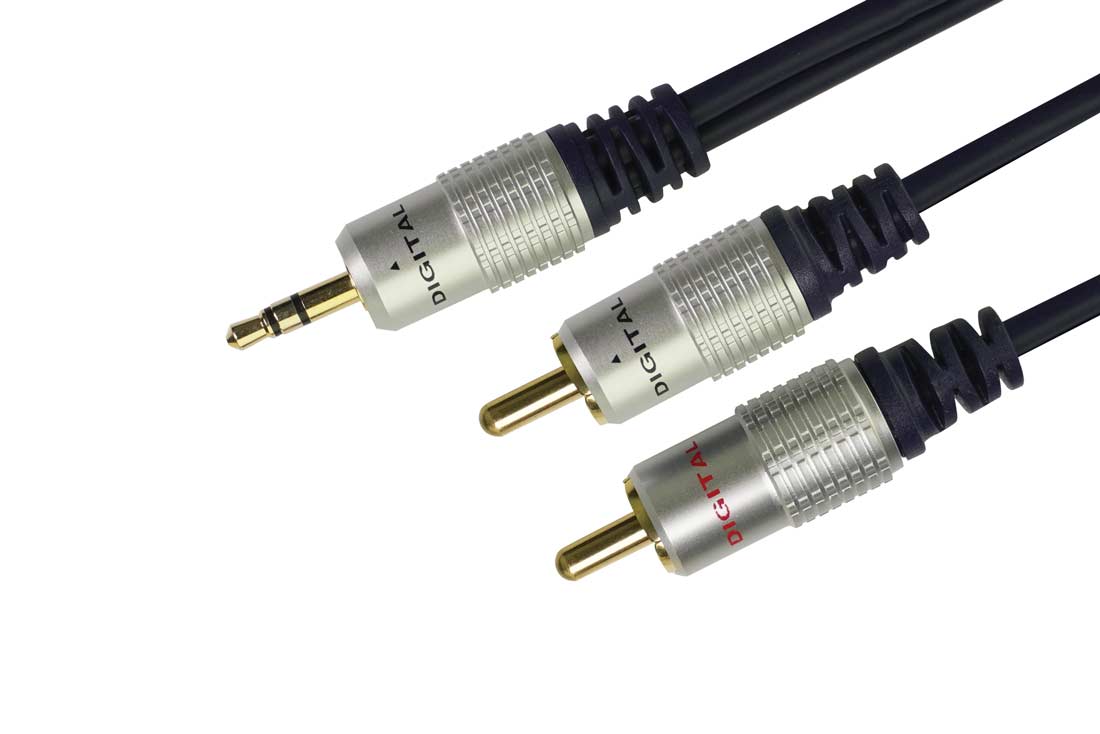כבל דיגיטלי תקע 2RCA לתקע AUX באורך 1-20 מטר