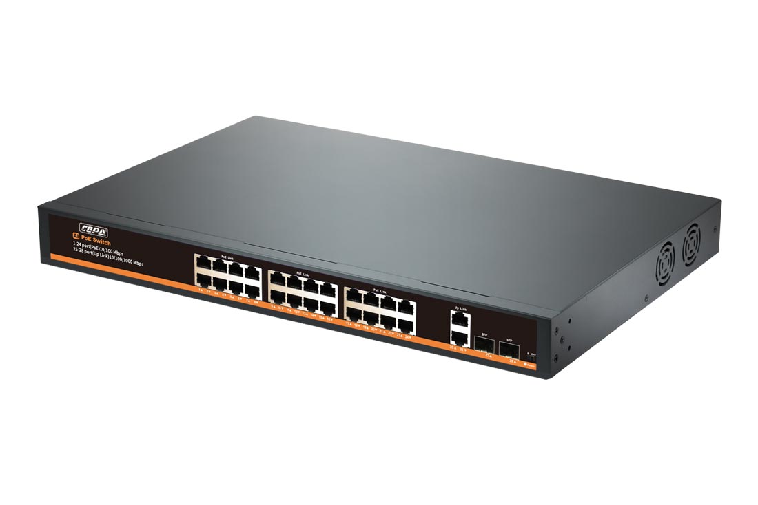 סוויצ׳ 24+2+2 PoE 400W (Uplink 1G)
