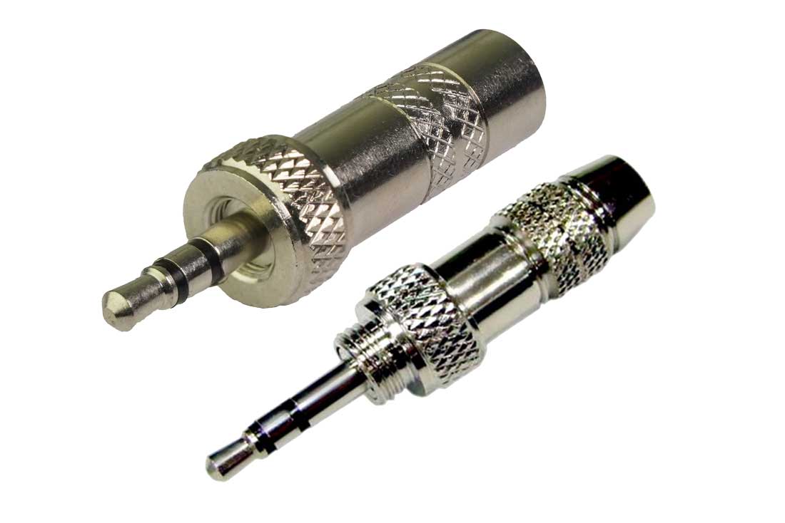 תקע Aux 3.5mm מתכת + הברגה פנימית / חיצונית