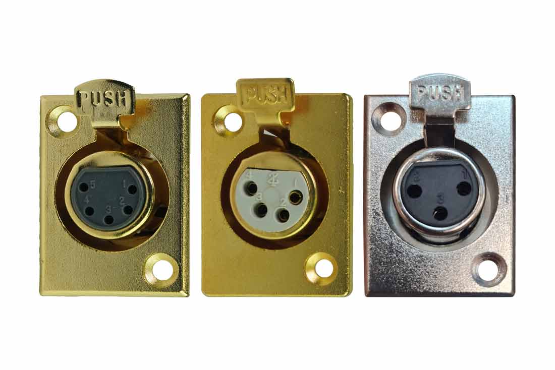 שקע XLR קנון מתכת מתאים לפנל/שאסי