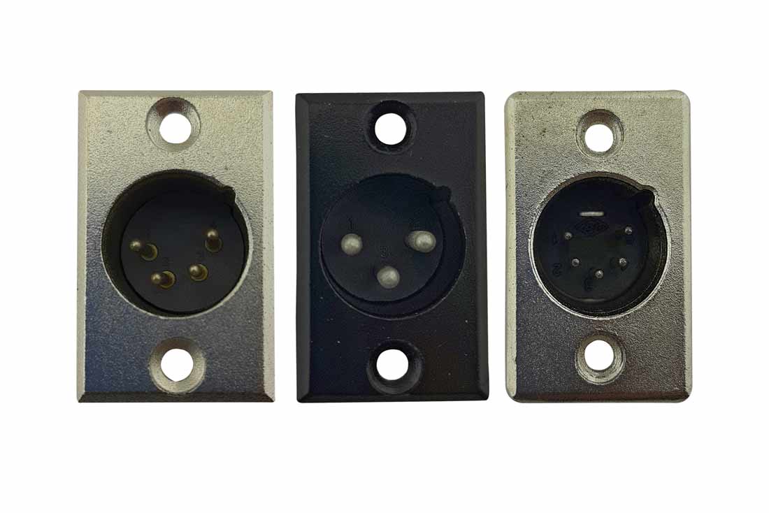 תקע XLR קנון מתכת מתאים לפנל/שאסי