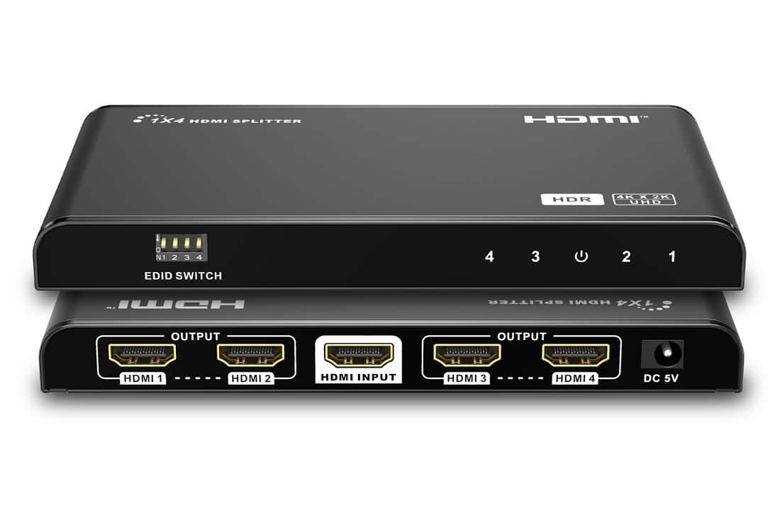 מפצל HDMI 1X2/4/8 4K HDR+EDID