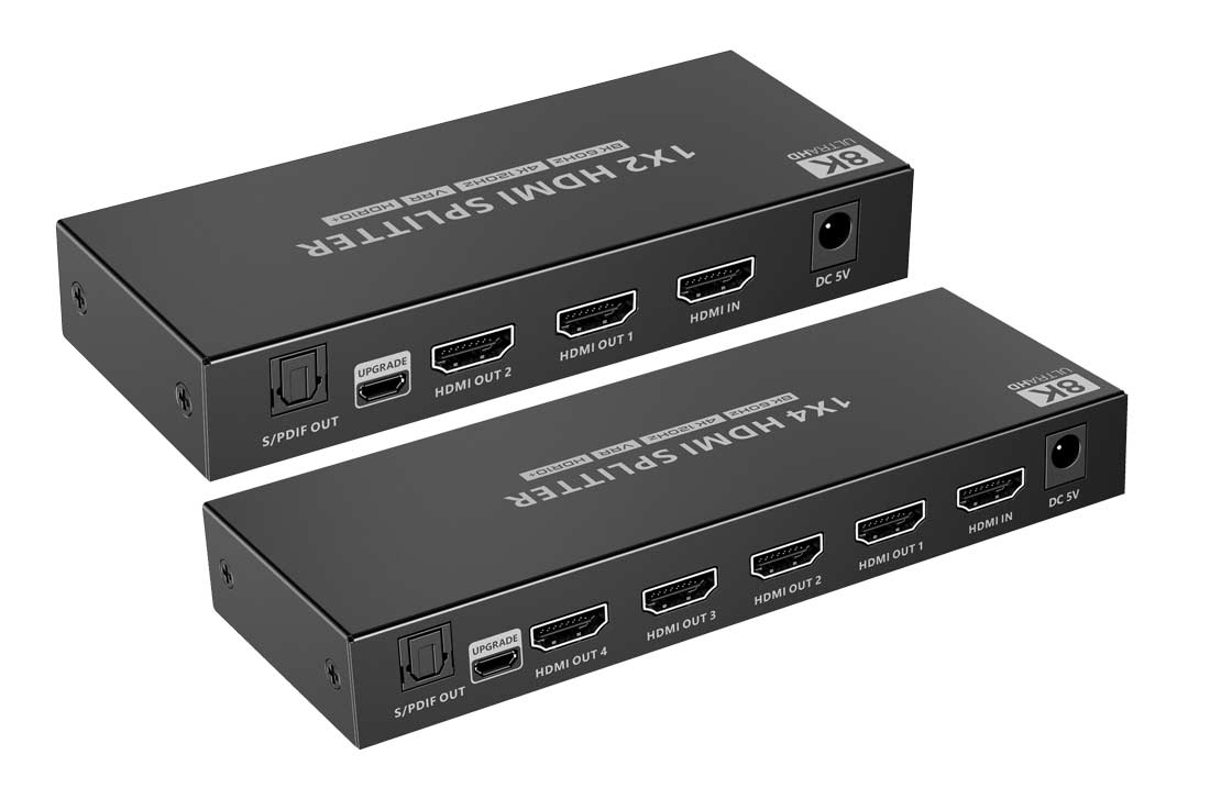 מפצל HDMI 1X2/4 8K HDR+EDID