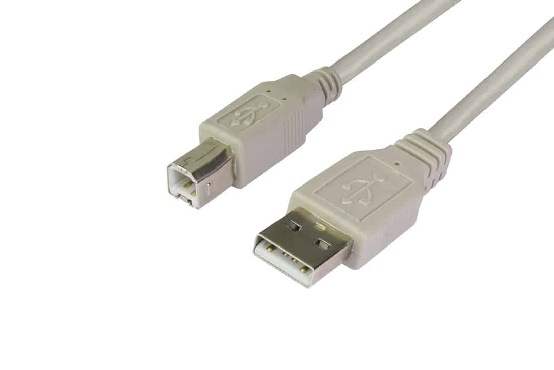 כבל USB2.0 באורך 1.8-5 מ׳ A-B