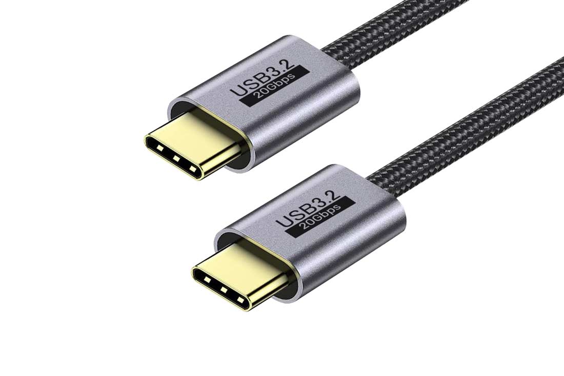 כבל USB 3.2 Type C באורך 0.5-5 מ' תומך 20Gbps 100W