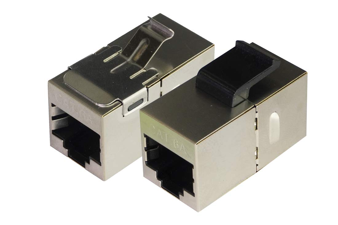מעביר 2 שקע RJ45 קיסטון CAT6A/7