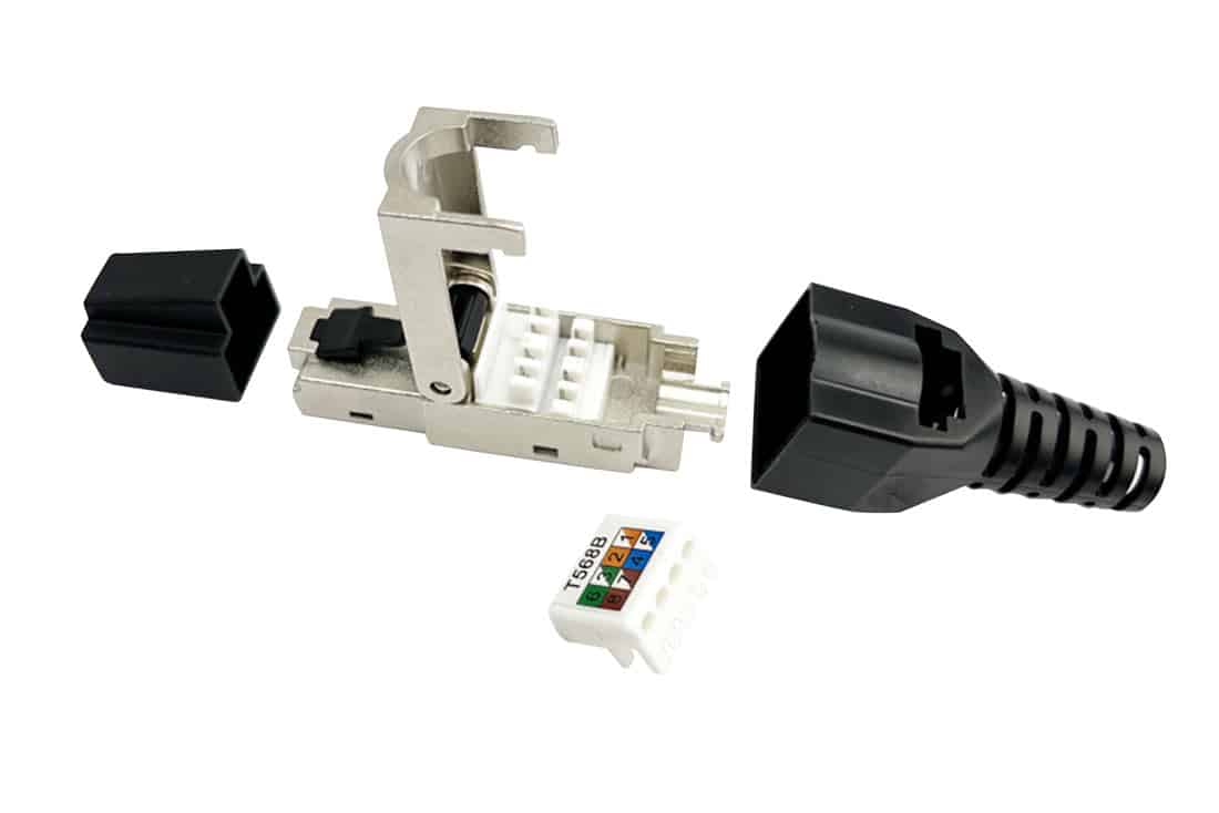 תקע RJ-45 לחיצה מהירה CAT6-6A/7 כולל מכסה