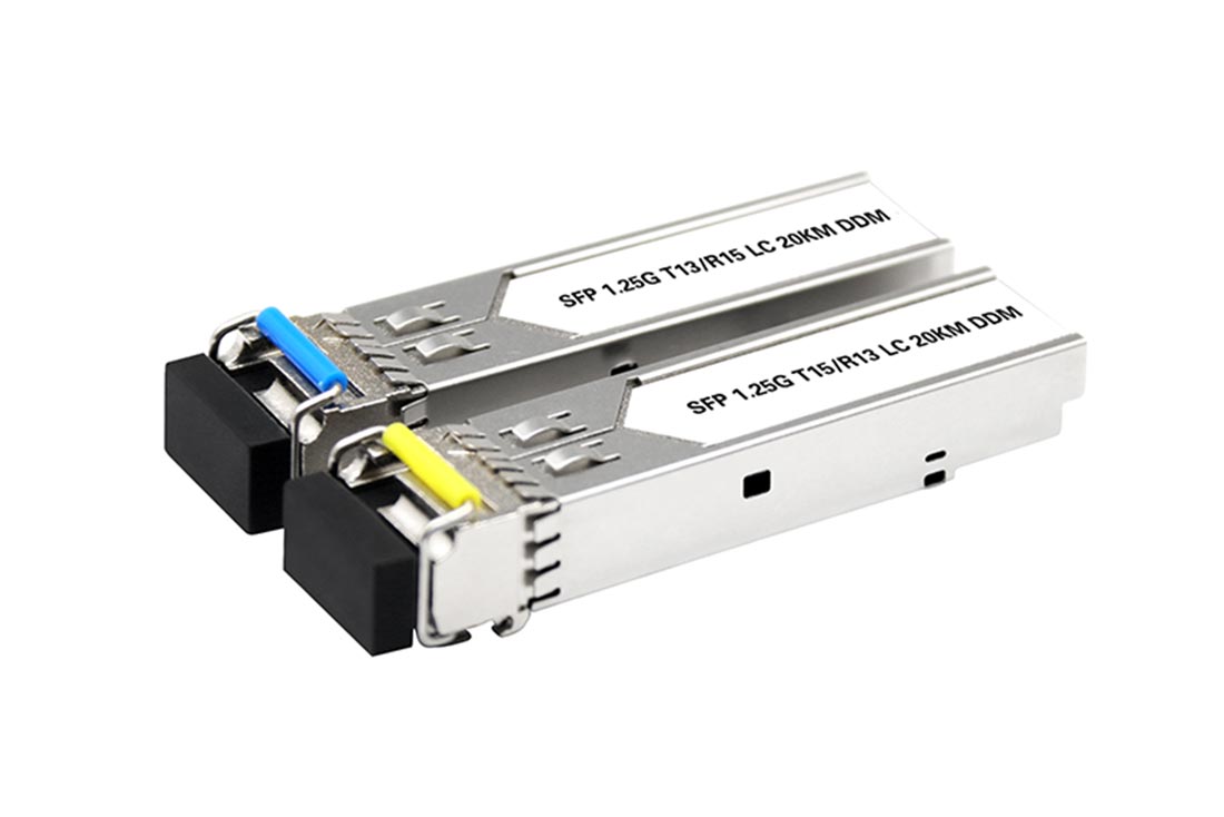 מיניג'ביק SFP LC ל20 ק"מ 1G SM BiDi לסיב בודד