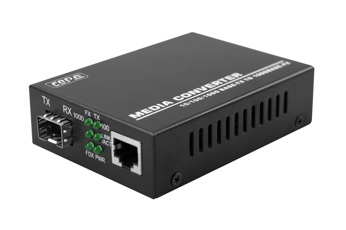 ממיר אופטי 1G פורט SFP לחיבור מיניג'יביק