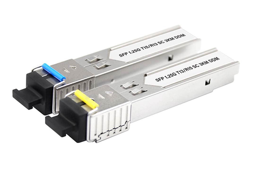 מיניג'ביק SFP SC ל3 ק"מ 1G SM BiDi לסיב בודד