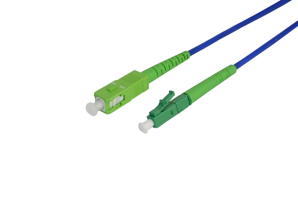 מגשר אופטי LC-SC משוריין SM Simplex APC