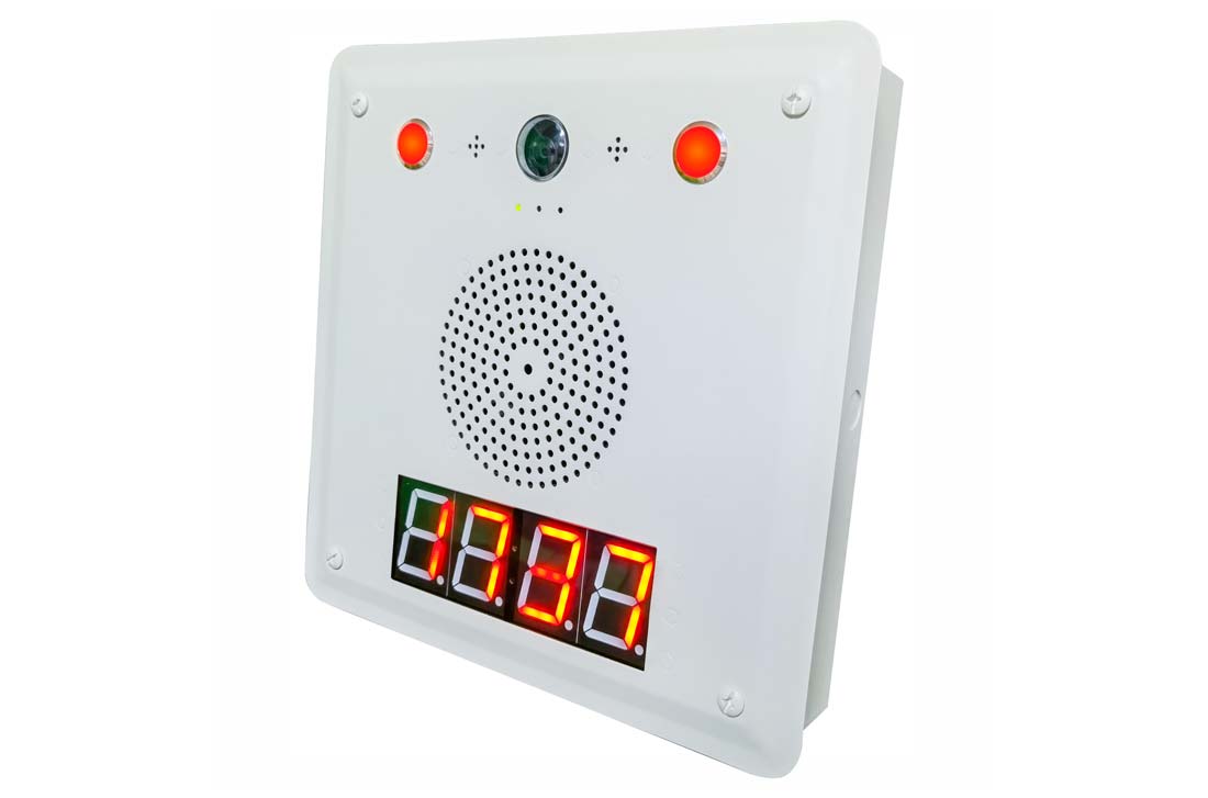 רמקול PoE IP/SIP משולב שעון ומיקרופון